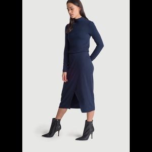 Kit and Ace BRUSHED MOCK NECK LONG SLEEVE DRESS